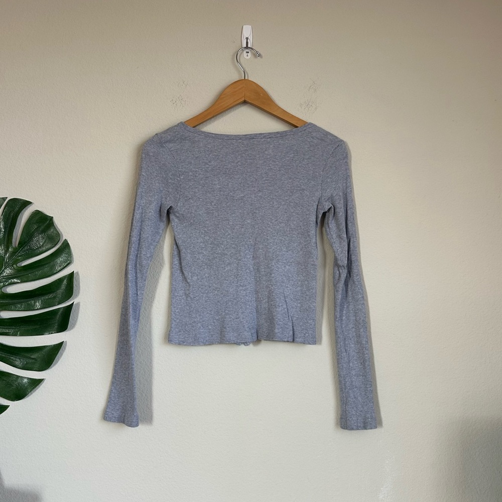 Brandy Melville Ribbed Button Down Top - image 6